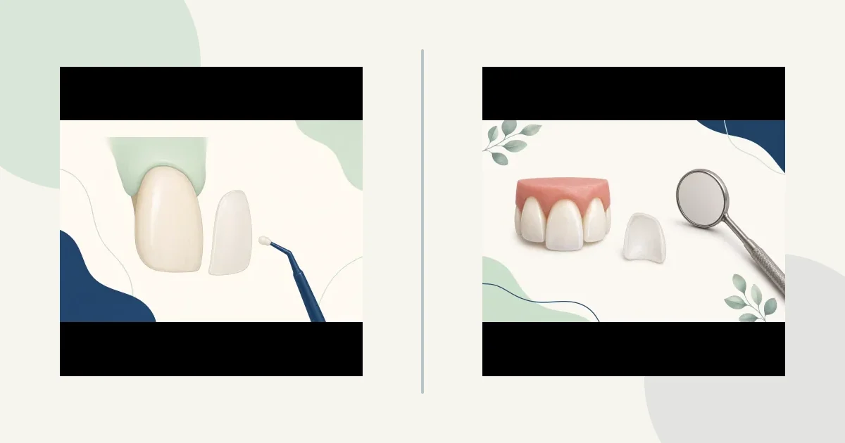 The core veneer material decision comparison graphic