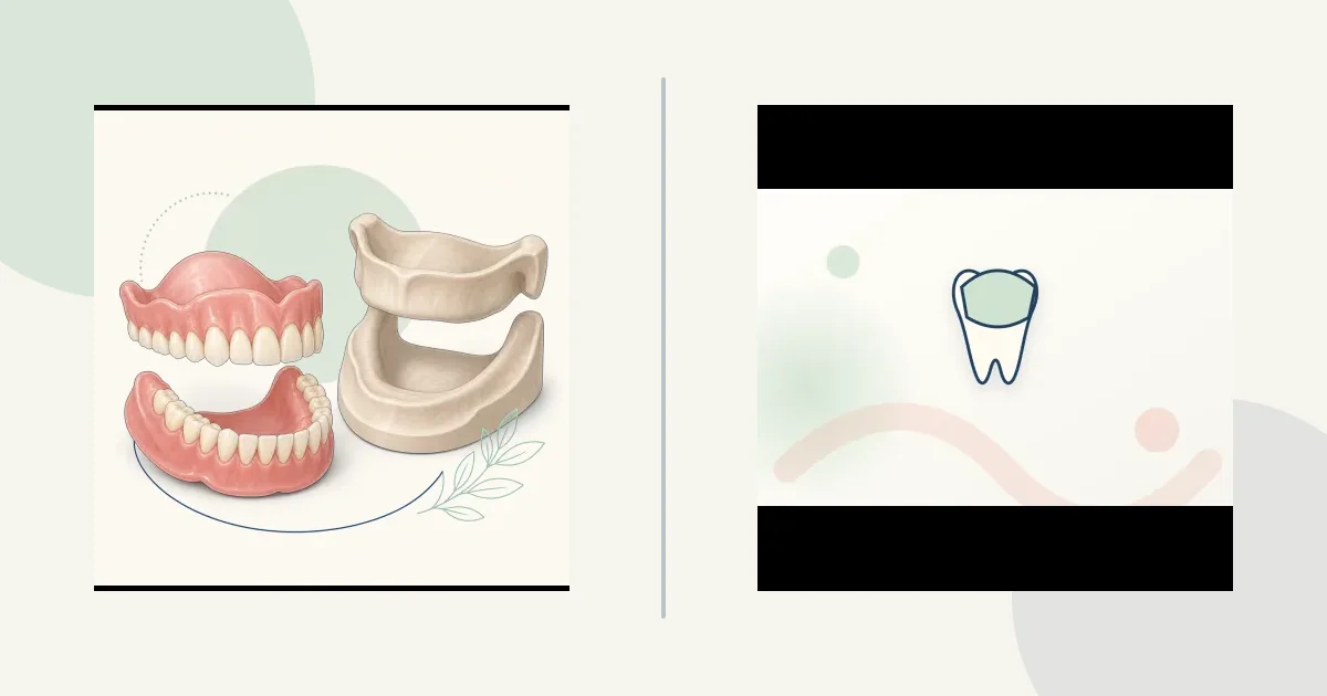 Denture base material comparison graphic