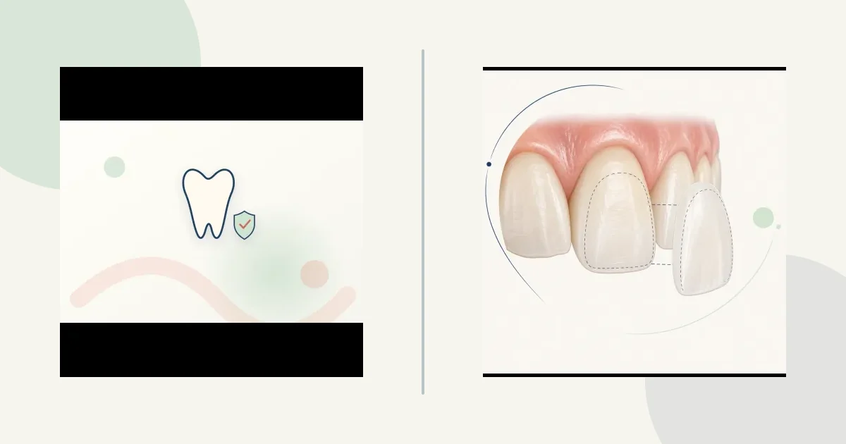 Single dark (root-canal-treated) tooth comparison graphic