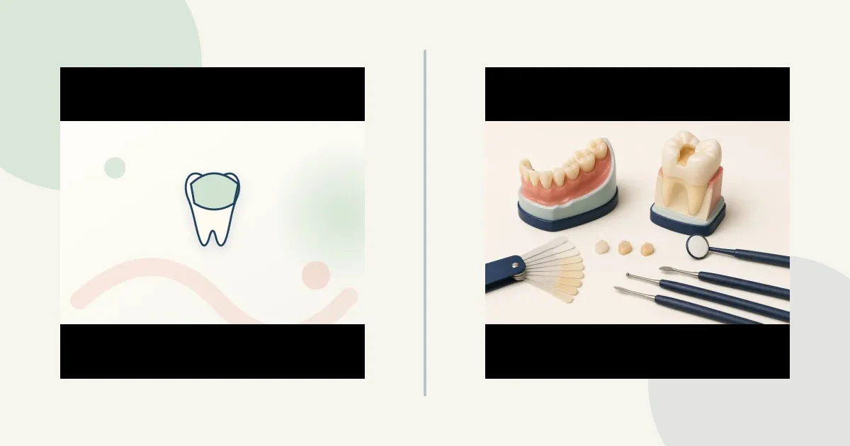 Silver vs white fillings comparison graphic
