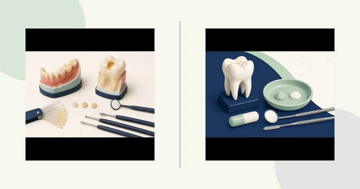 Material for kids / root caries comparison graphic