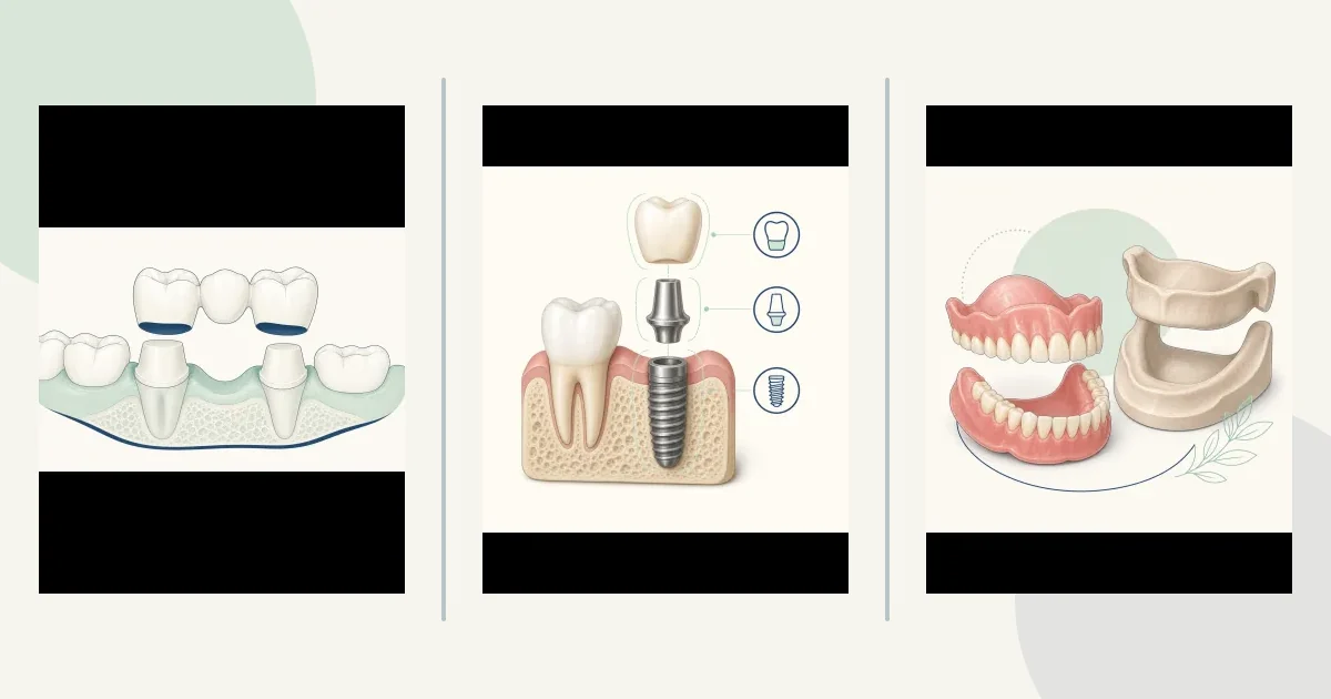 The master tooth-replacement decision page; user-specified comparison graphic