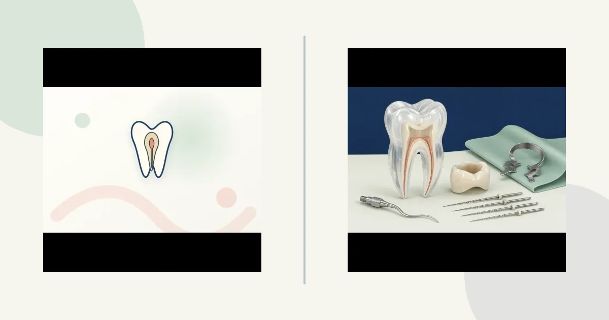 Failed root canal next step comparison graphic
