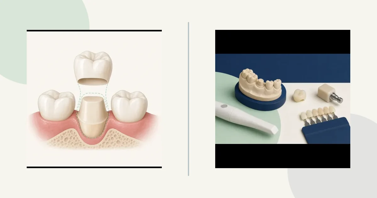 Same-day (CEREC) vs lab-made comparison graphic