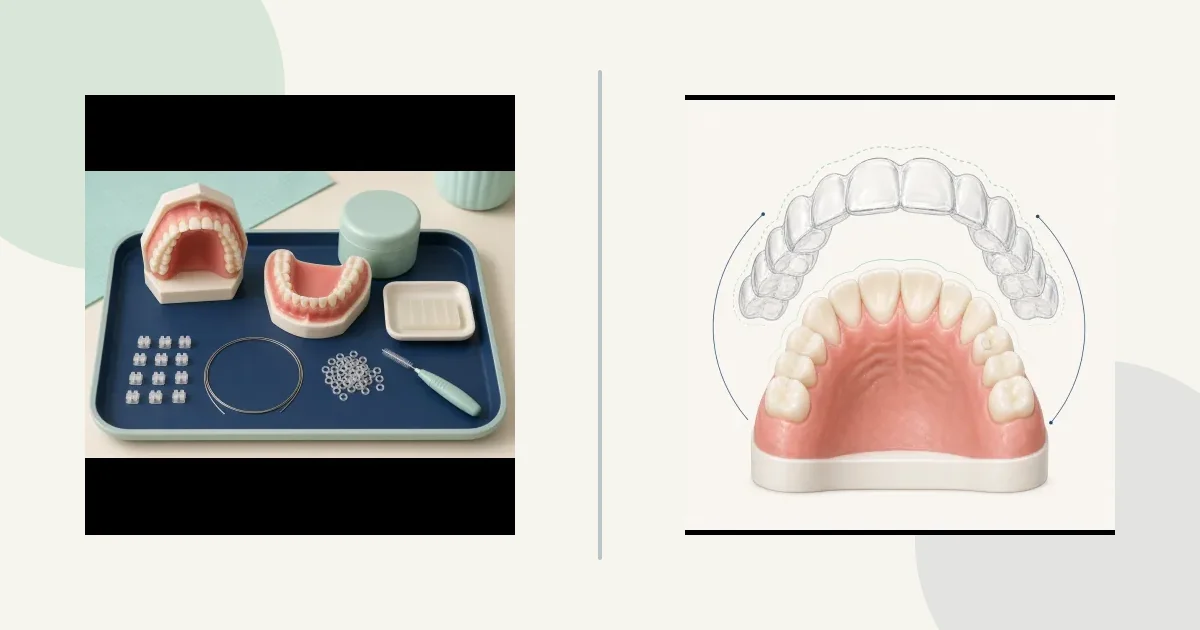 Aesthetic fixed vs removable comparison graphic