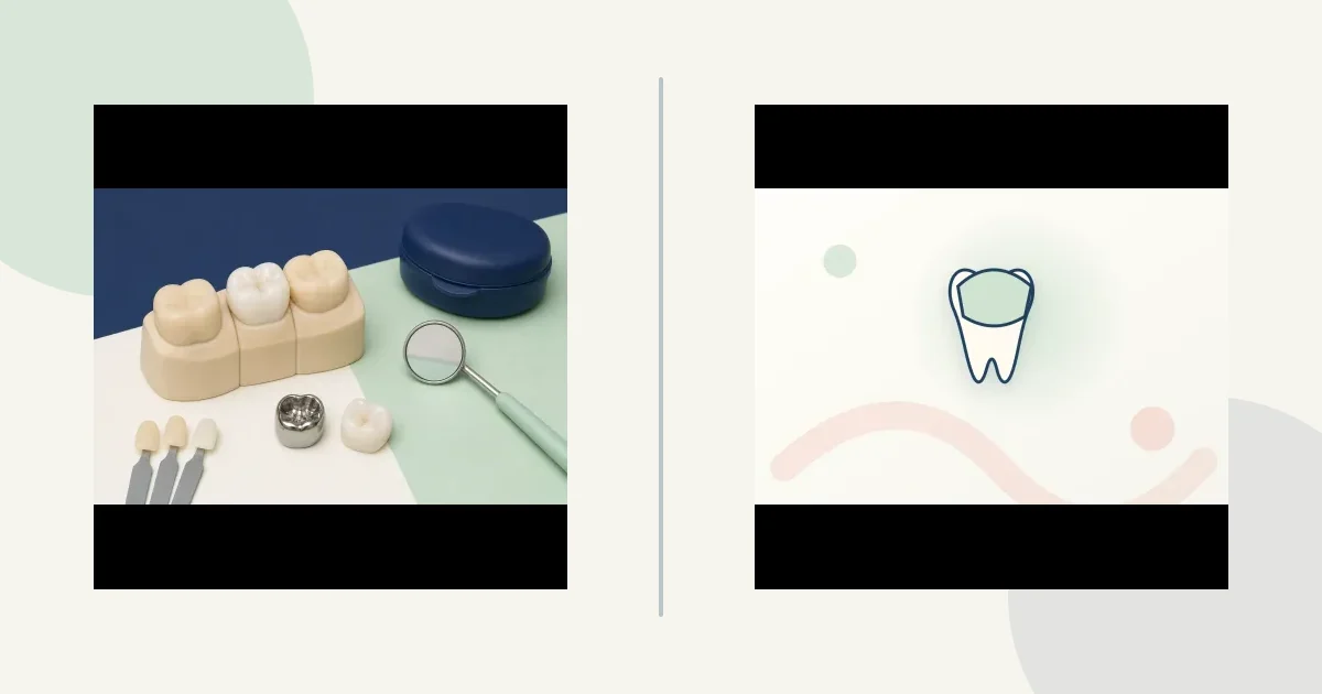 Restoring baby molars (stainless-steel crowns = kids-crowns, stated on-page) comparison graphic