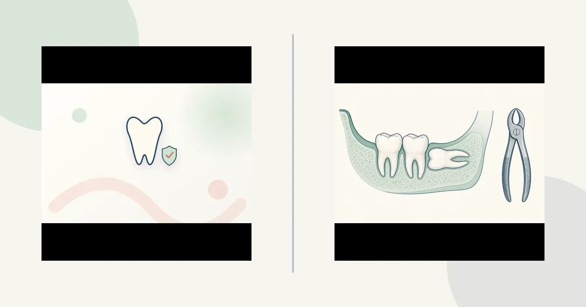 Nerve-proximate lower wisdom teeth comparison graphic