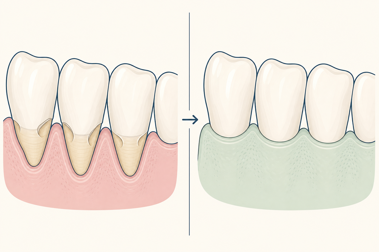 Illustrative diagram: Abfraction Lesions