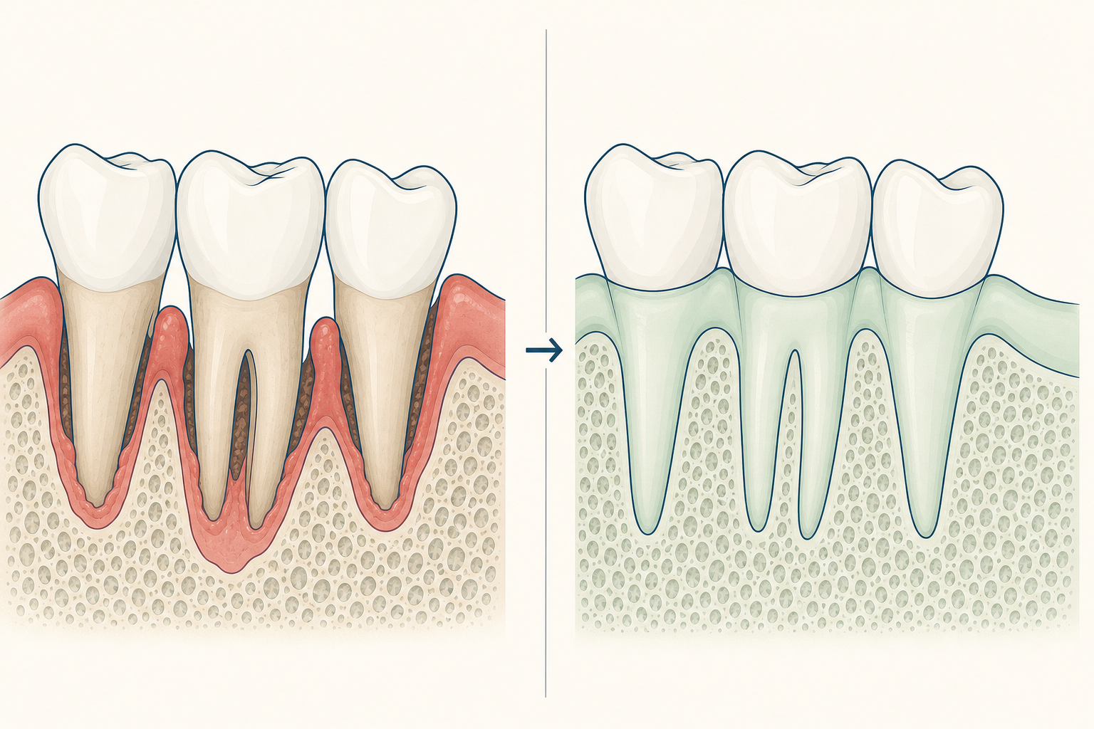 Illustrative diagram: Aggressive Periodontitis