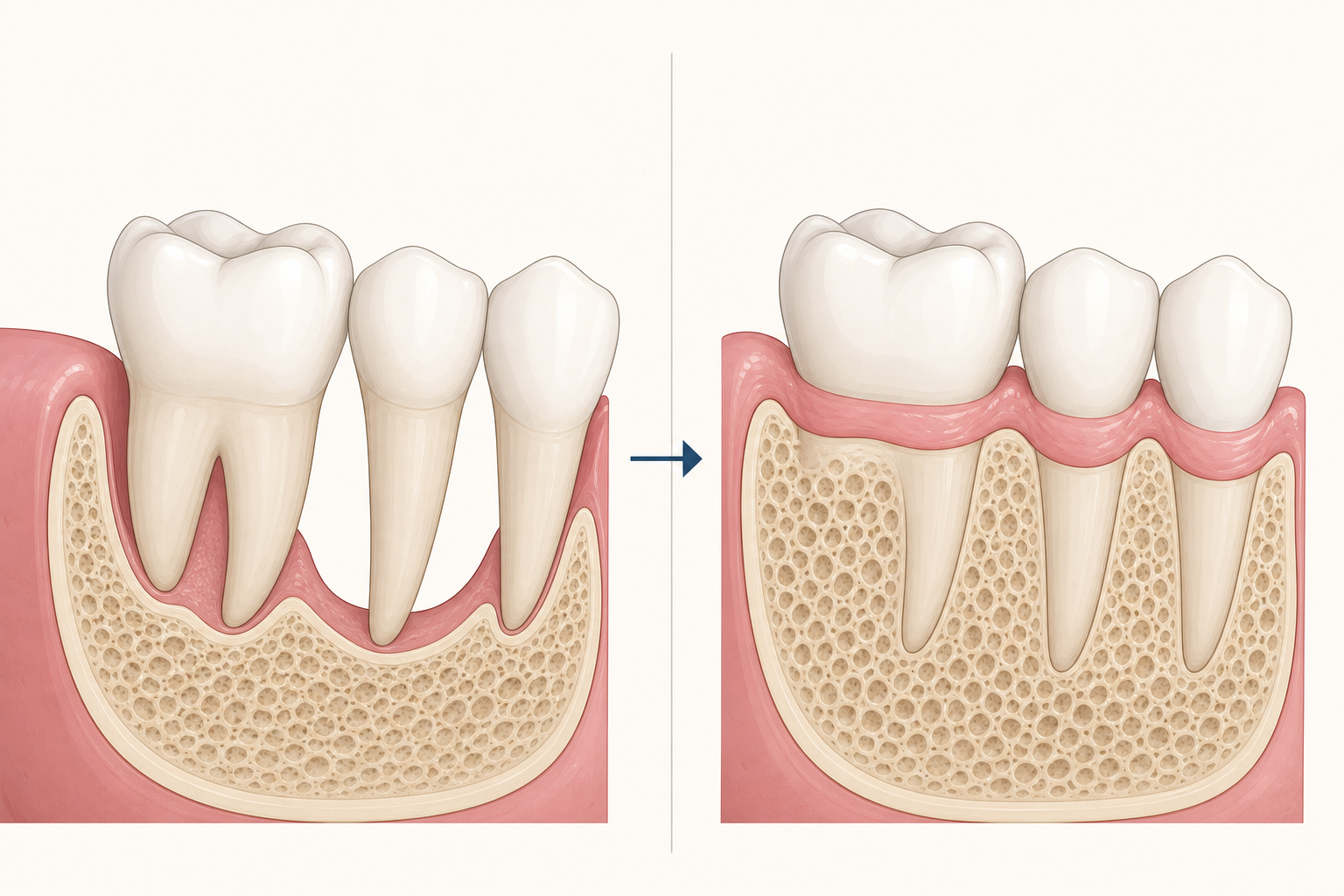 Illustrative diagram: Alveolar Ridge Atrophy