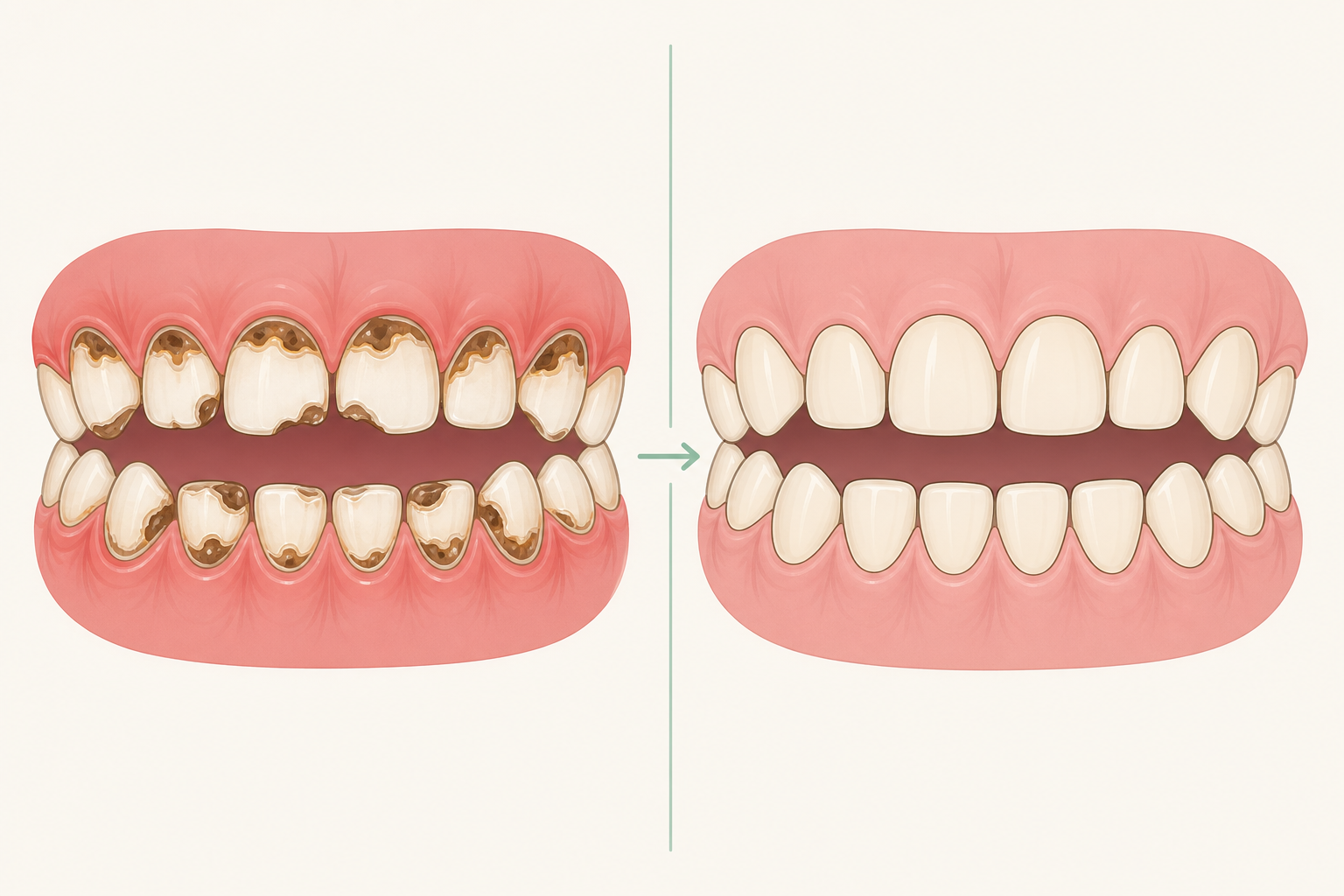 Illustrative diagram: Baby Bottle Tooth Decay