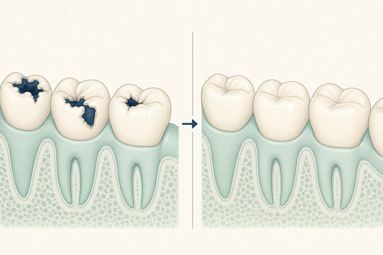 Illustrative diagram: Cavities
