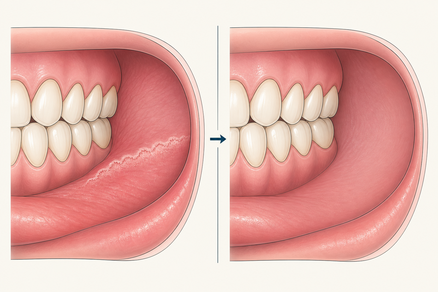 Illustrative diagram: Cheek and Lip Biting