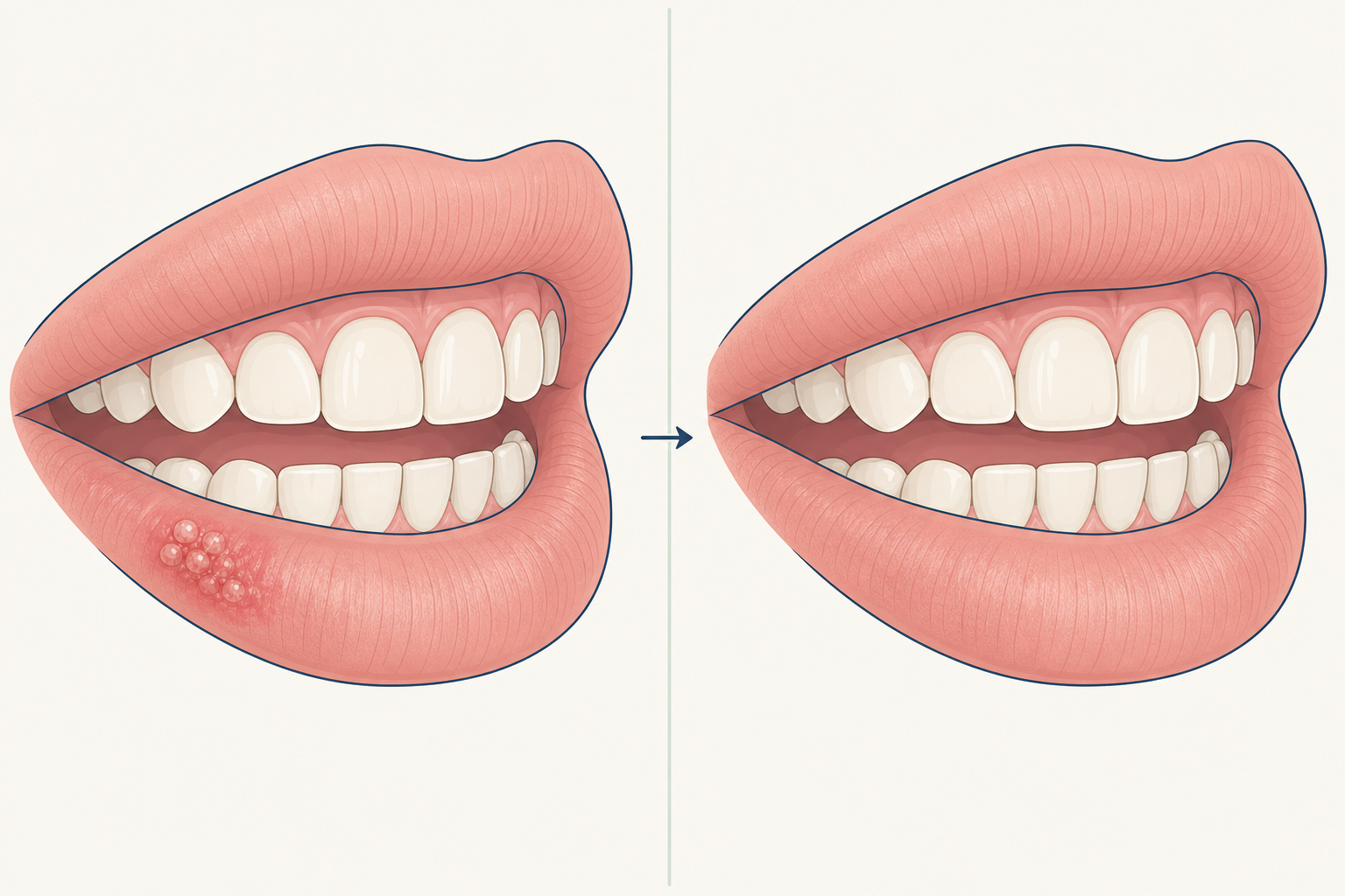 Illustrative diagram: Cold Sores