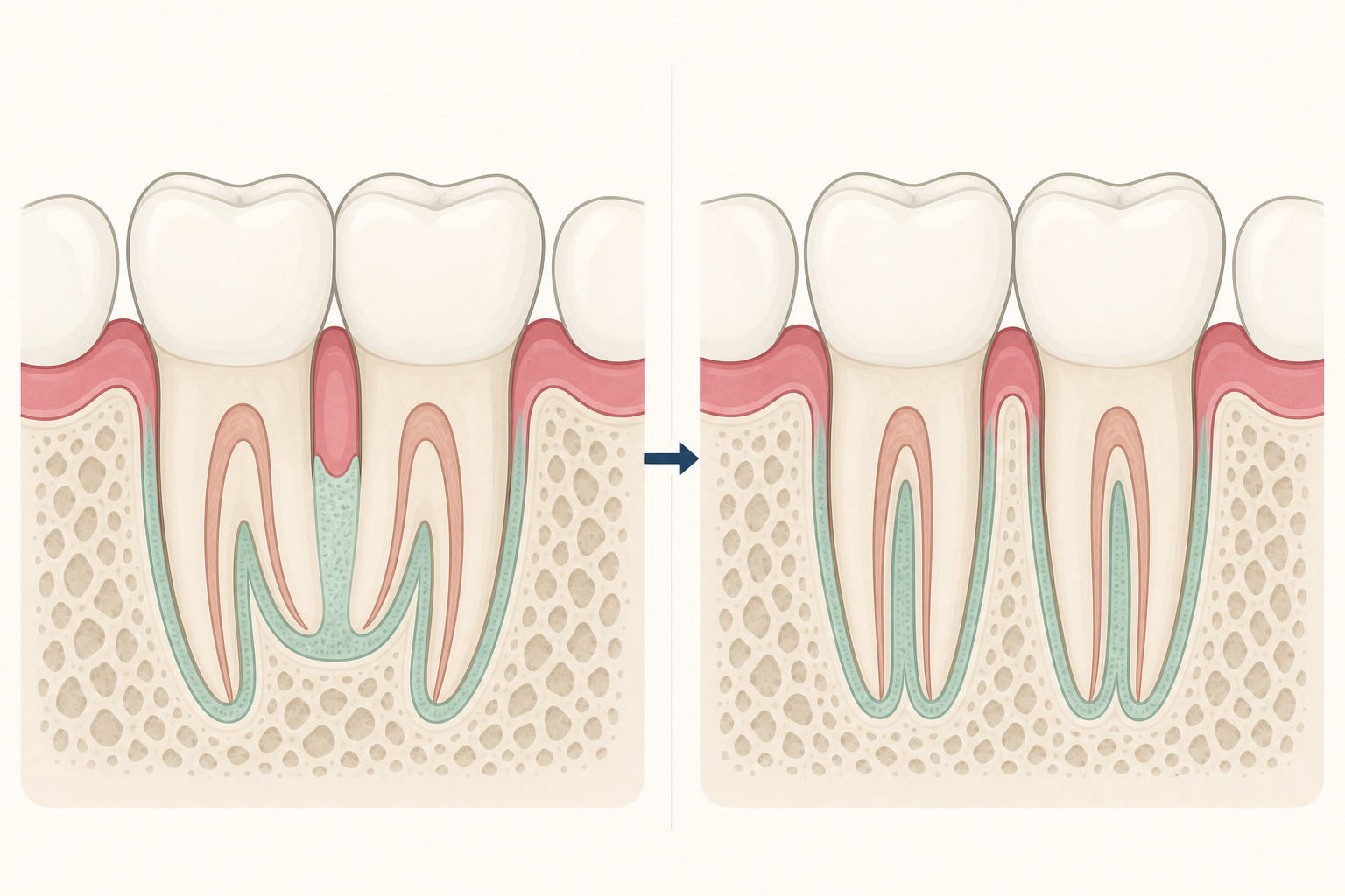 Illustrative diagram: Concrescence of Teeth