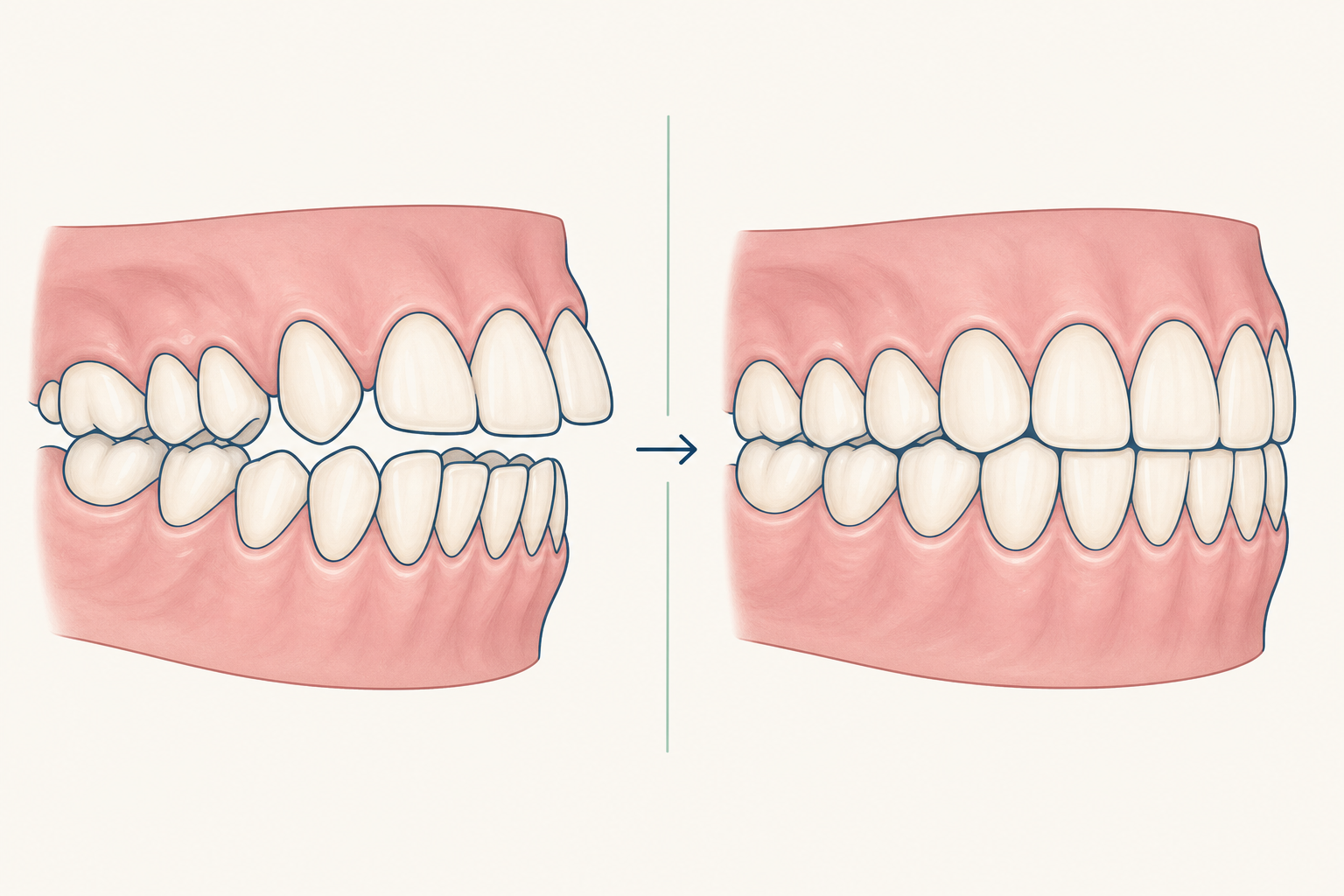Illustrative diagram: Dental Arch Relationship Anomaly