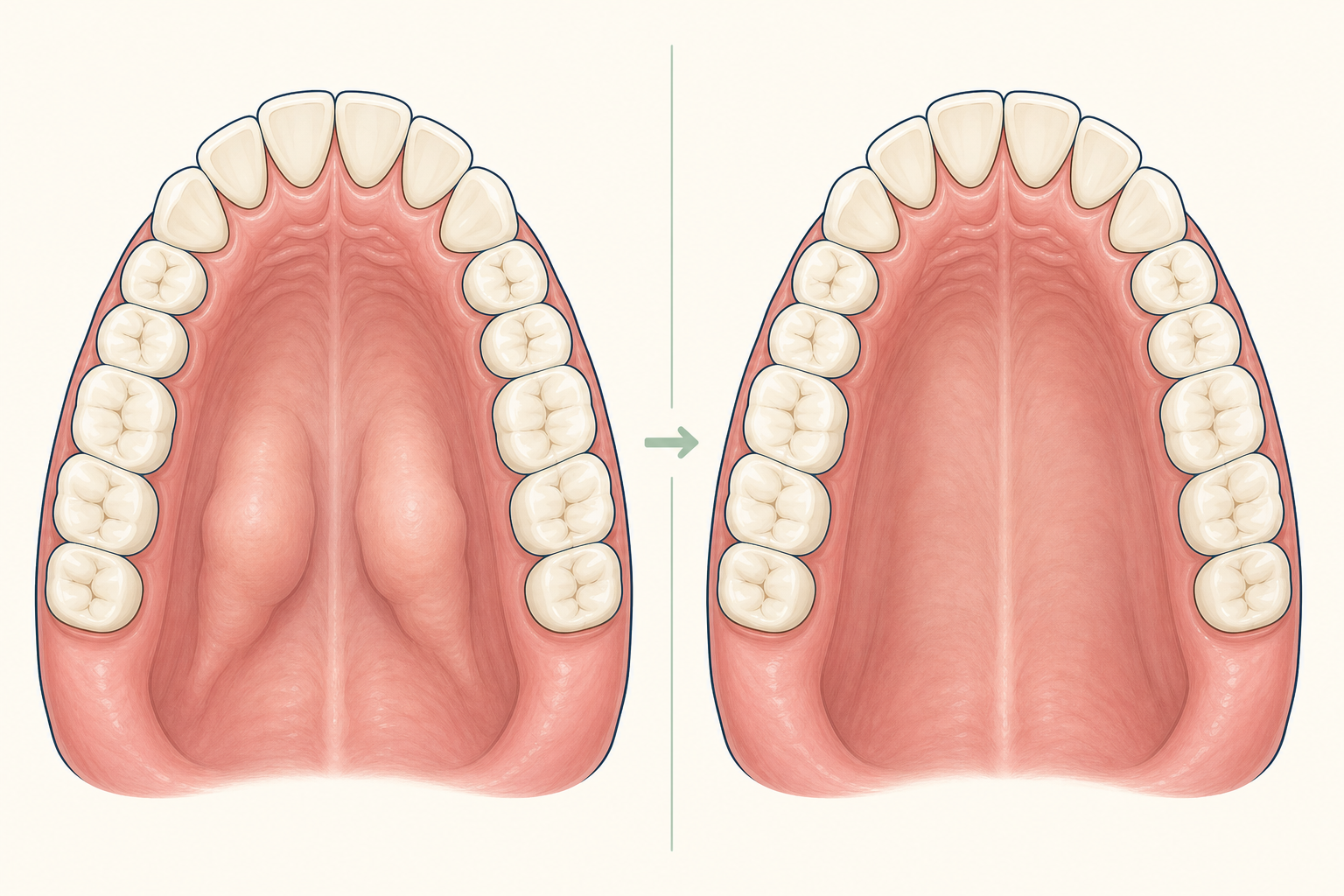 Illustrative diagram: Dental Tori