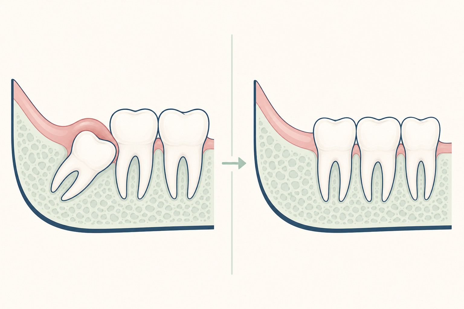 Illustrative diagram: Embedded Tooth