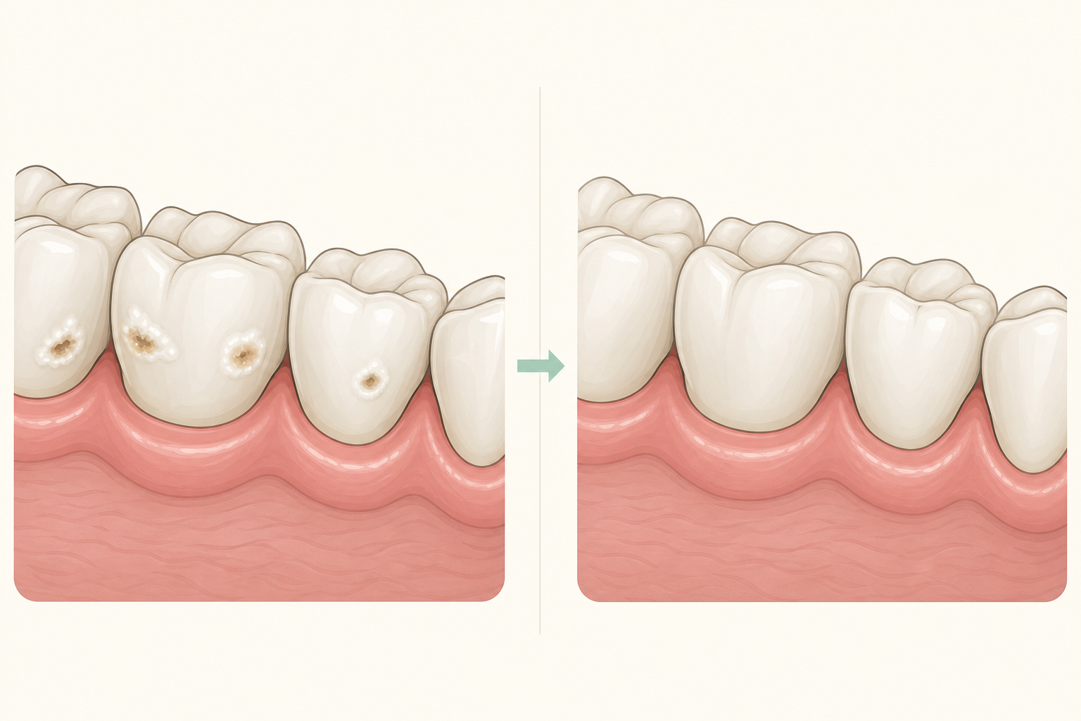 Illustrative diagram: Enamel Caries