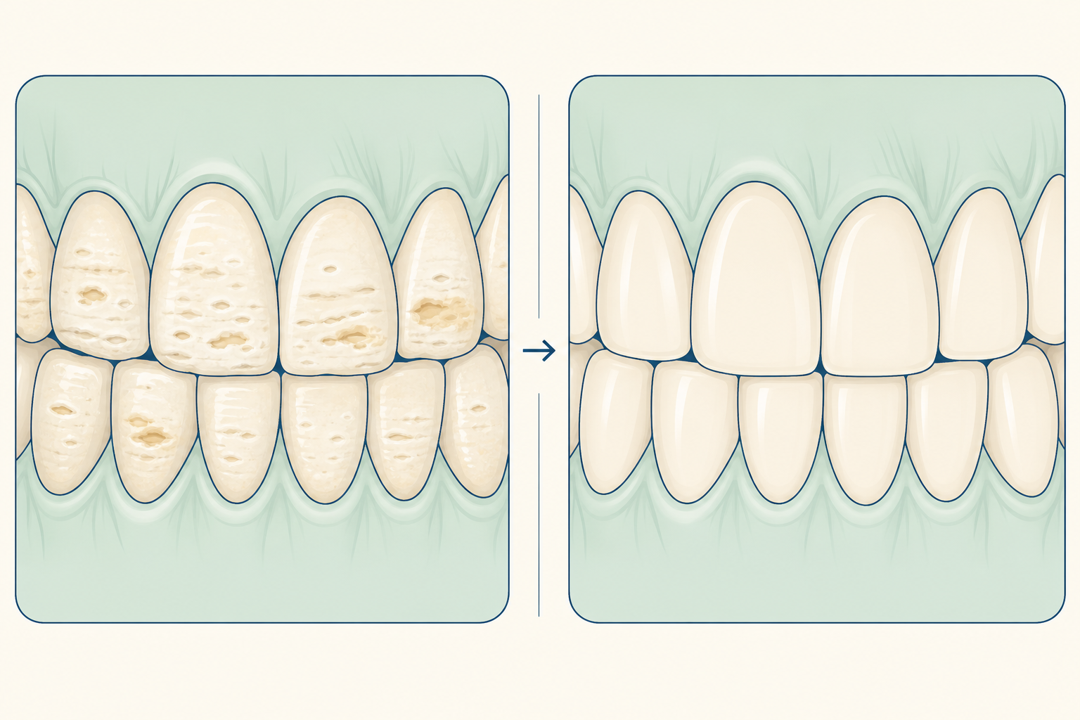 Illustrative diagram: Enamel Hypoplasia
