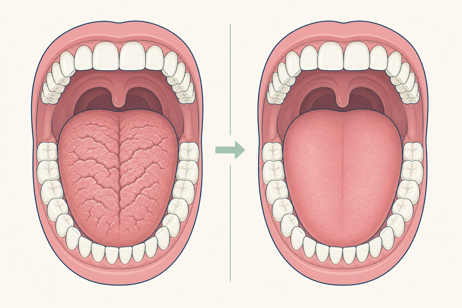 Illustrative diagram: Fissured Tongue