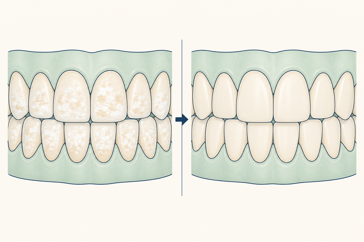 Illustrative diagram: Dental Fluorosis