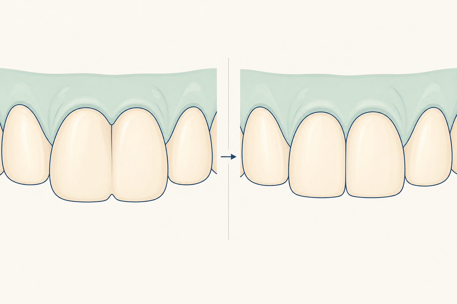 Illustrative diagram: Geminated Teeth