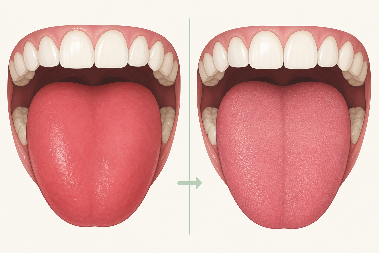 Illustrative diagram: Glossitis