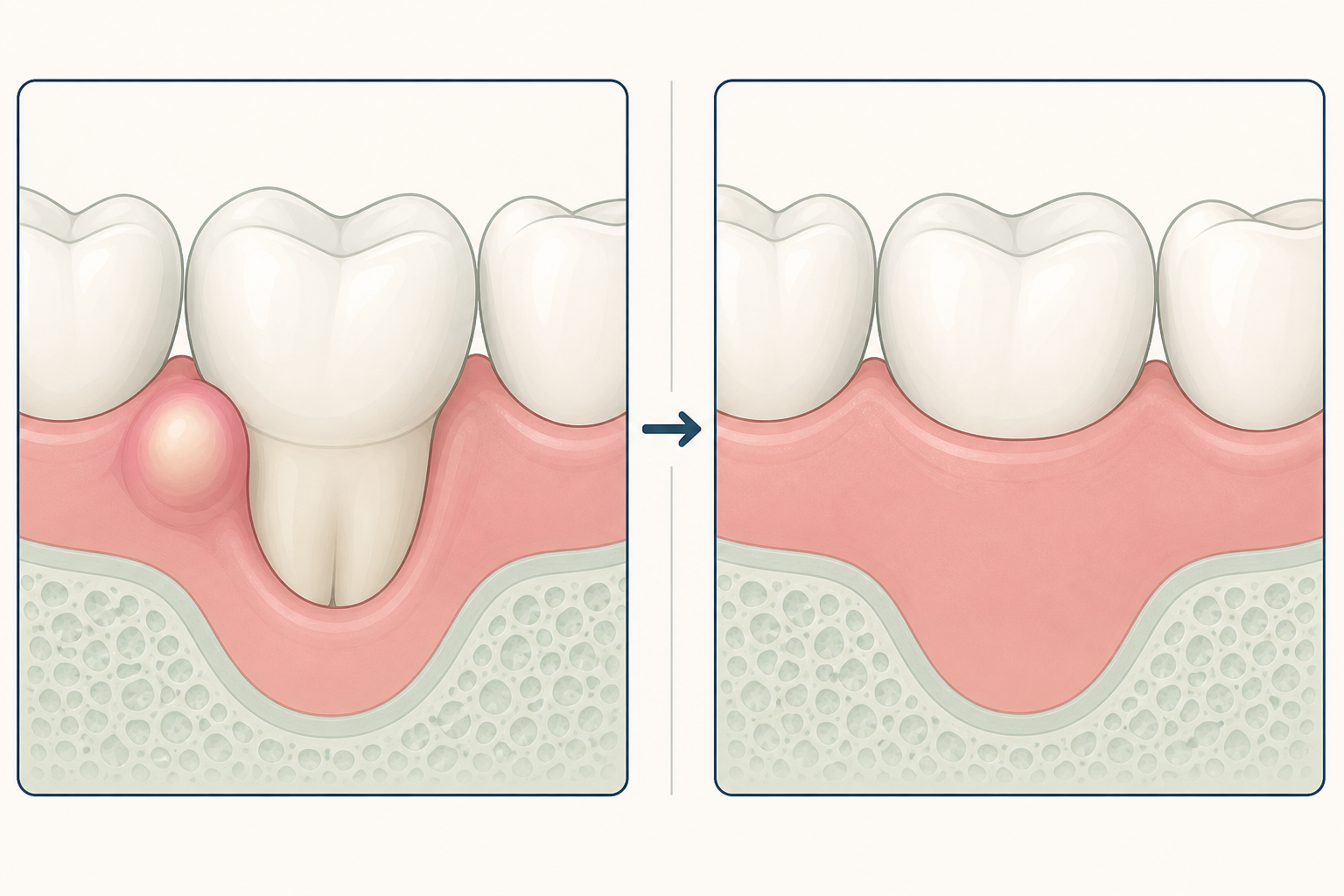 Illustrative diagram: Gum Abscess