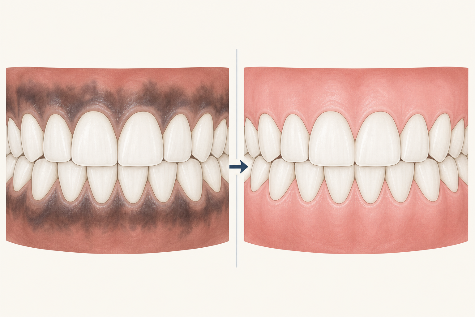 Illustrative diagram: Gum Pigmentation