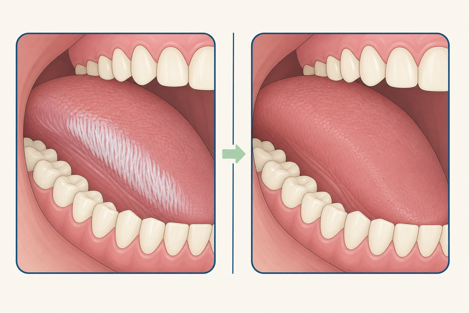 Illustrative diagram: Hairy Leukoplakia