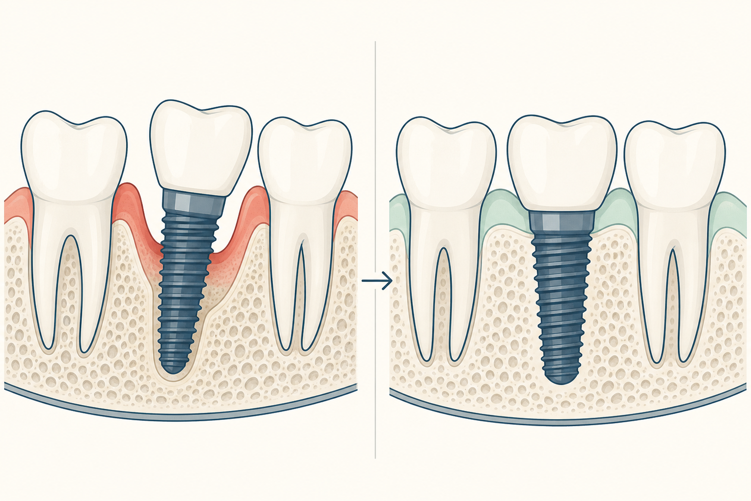 Illustrative diagram: Dental Implant Failure