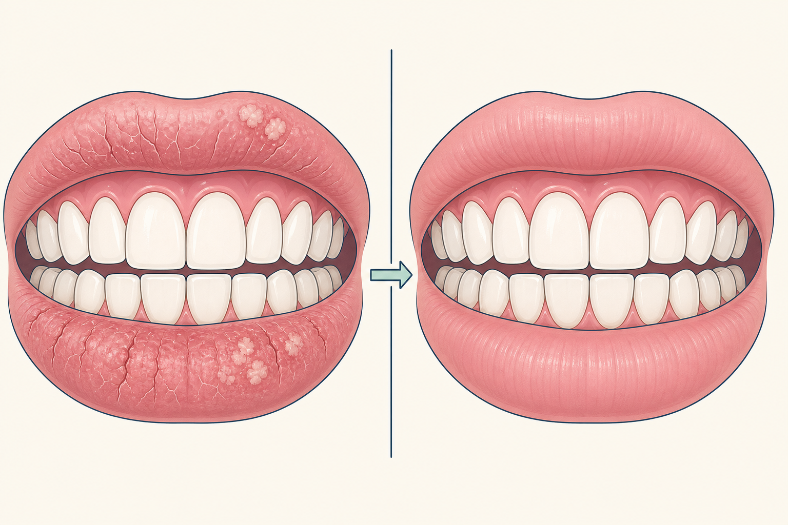 Illustrative diagram: Diseases of the Lips