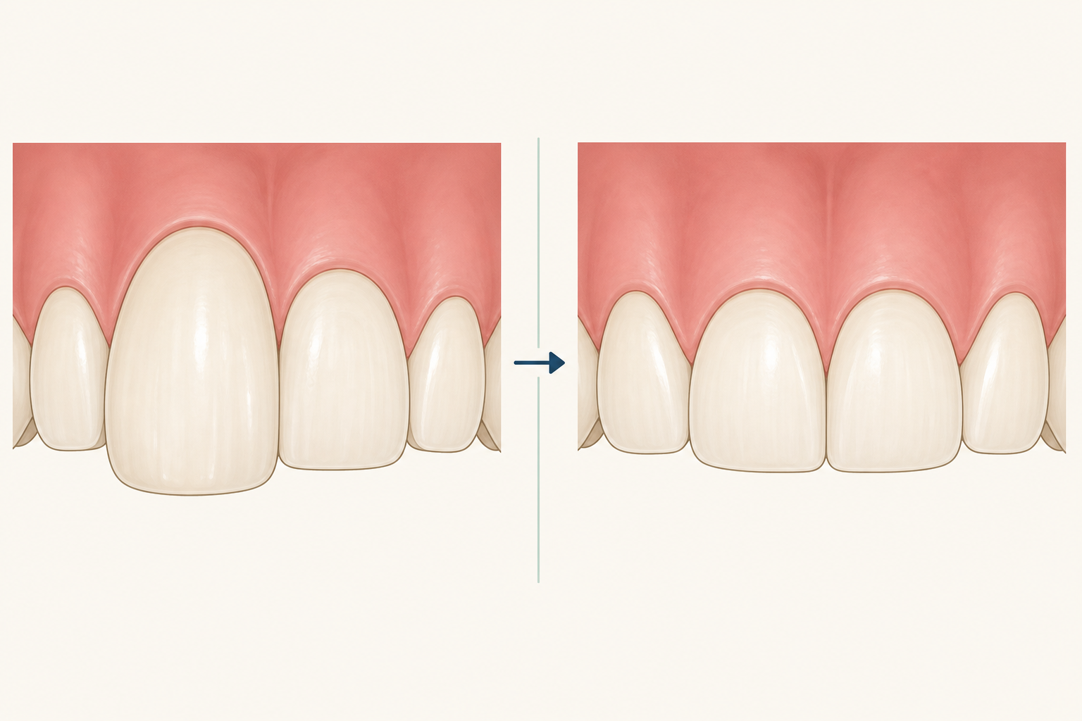 Illustrative diagram: Macrodontia