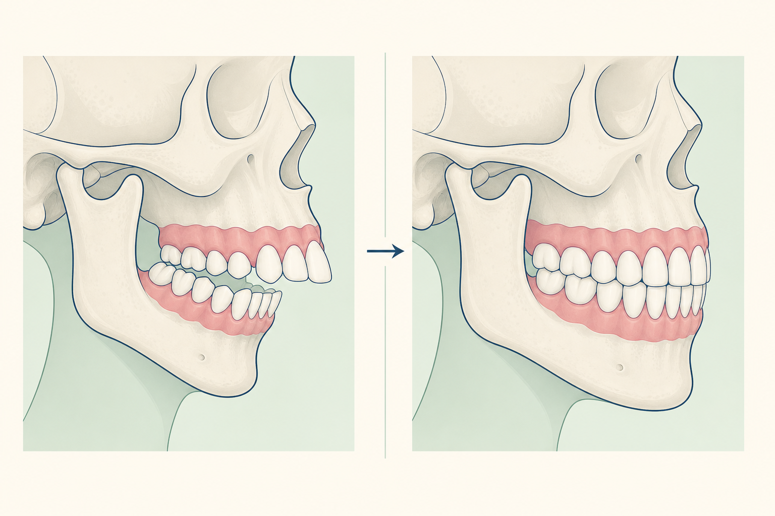 Illustrative diagram: Major Jaw Size Anomaly