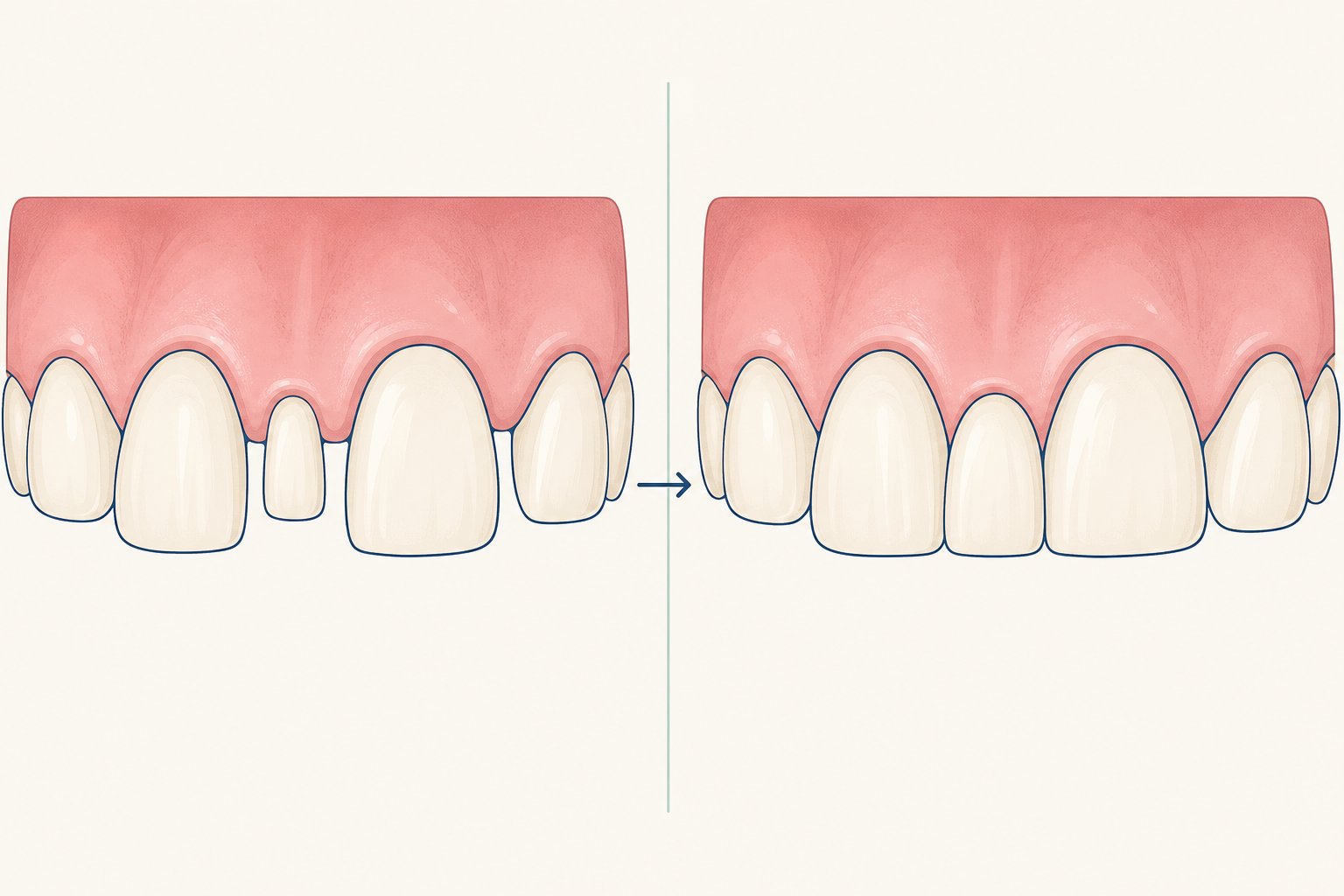 Illustrative diagram: Microdontia