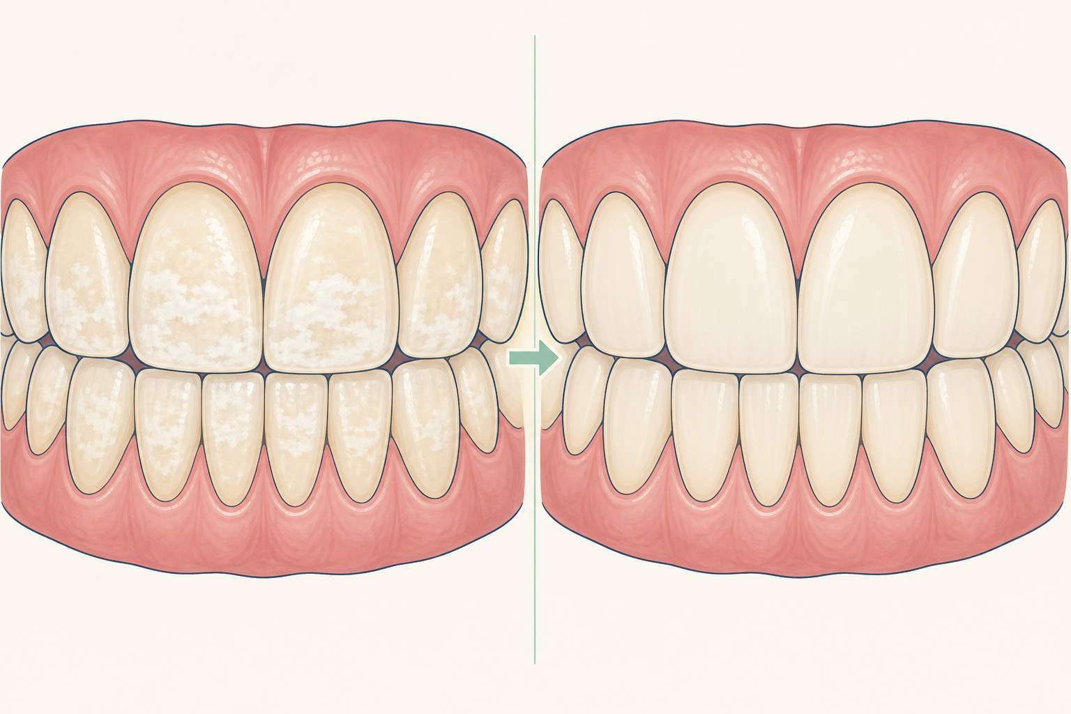 Illustrative diagram: Mottled Teeth