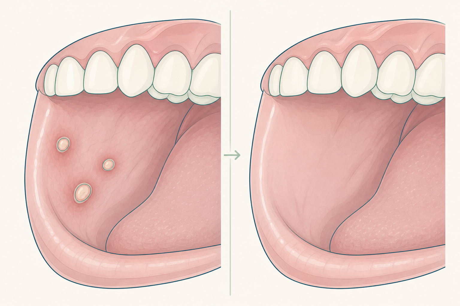 Illustrative diagram: Mouth Ulcers