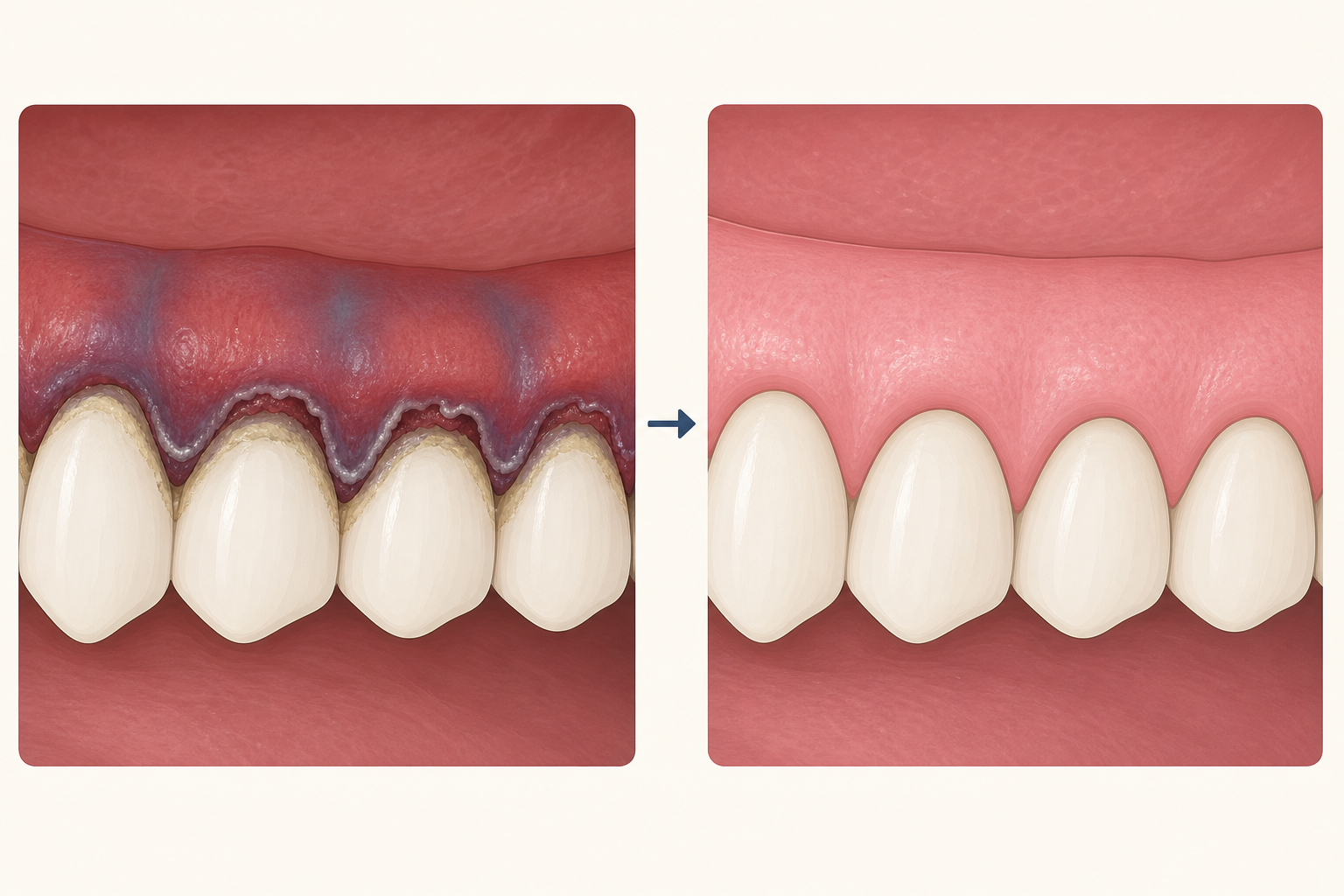 Illustrative diagram: Necrotizing Gingivitis