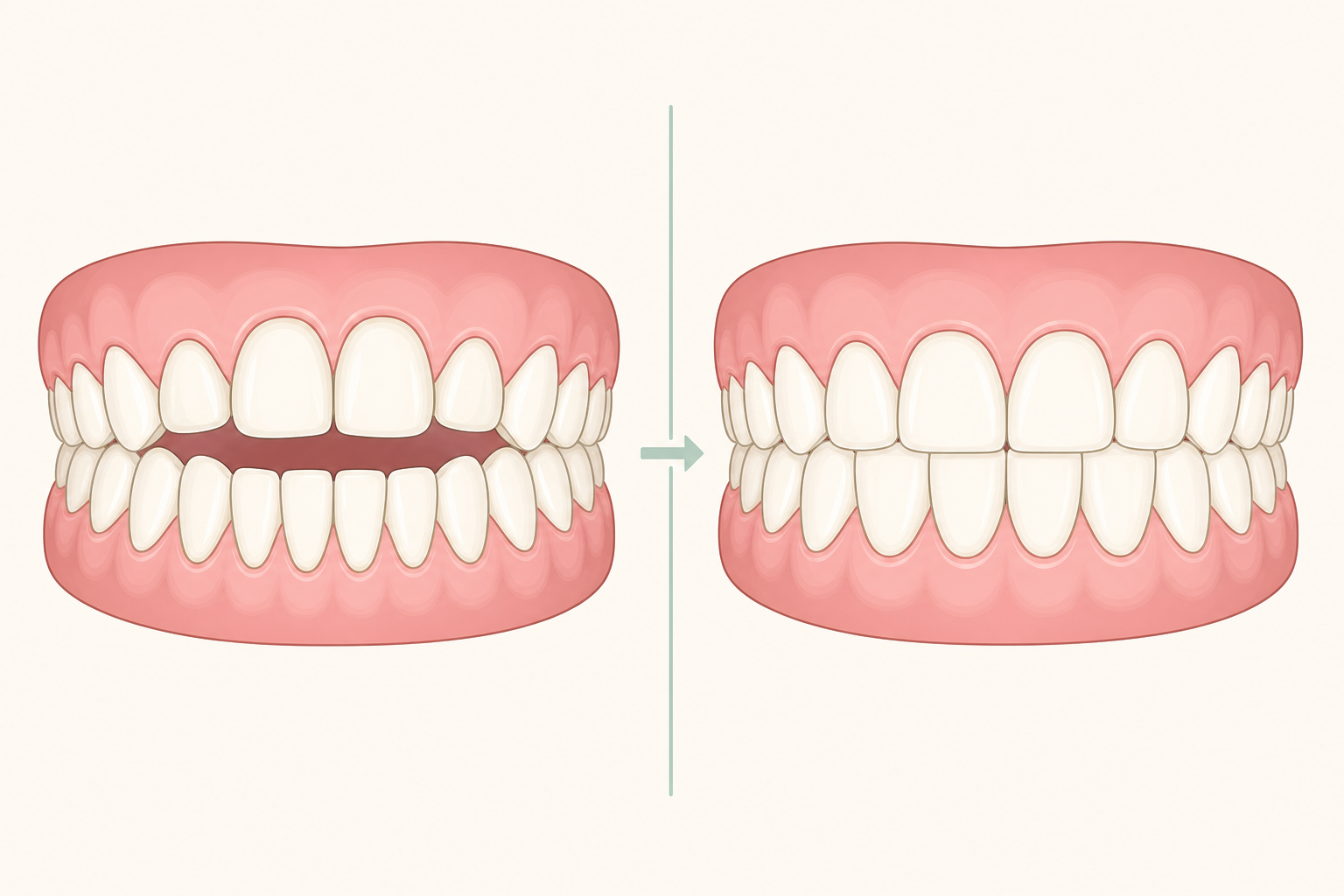 Illustrative diagram: Open Bite