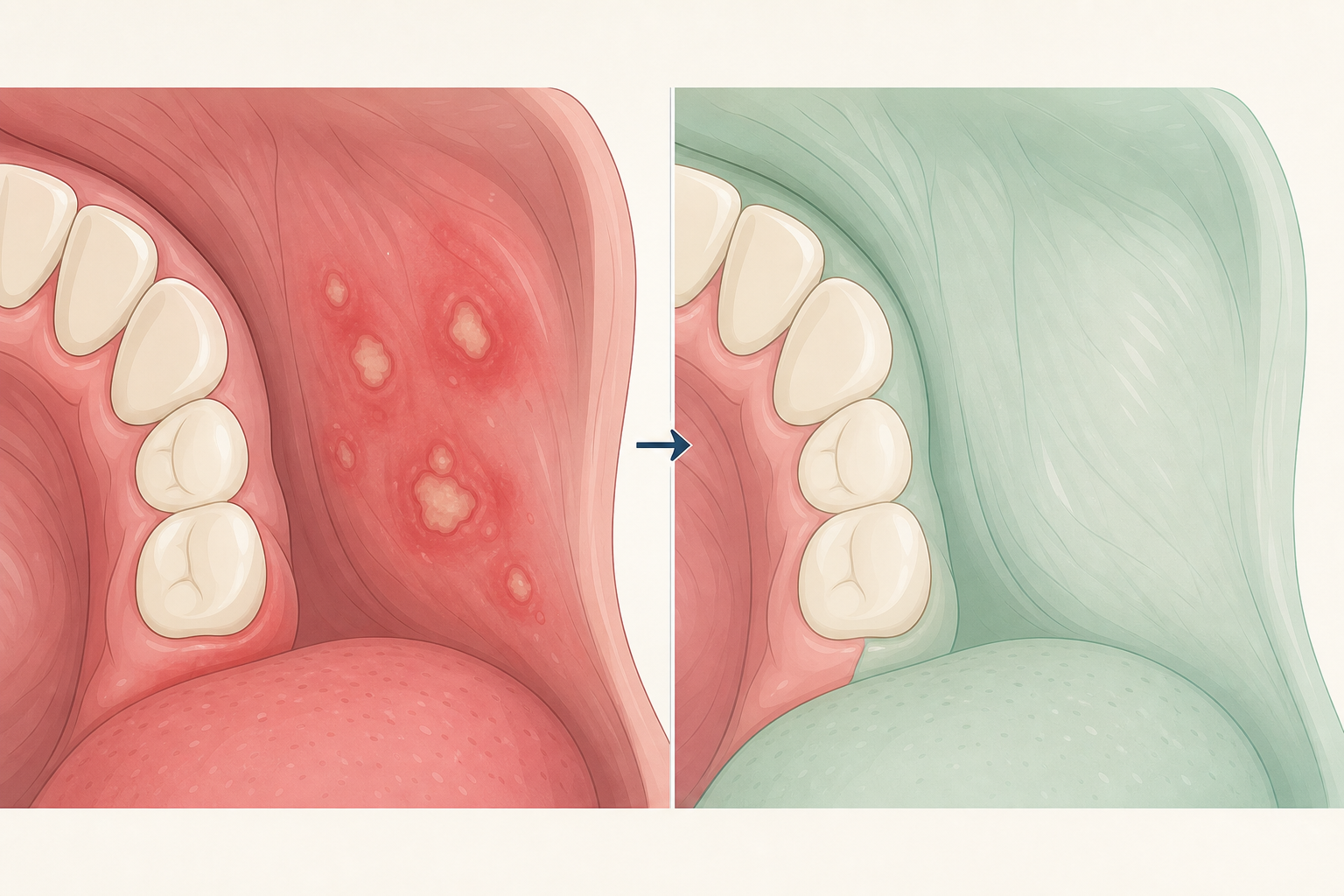 Illustrative diagram: Oral Mucositis