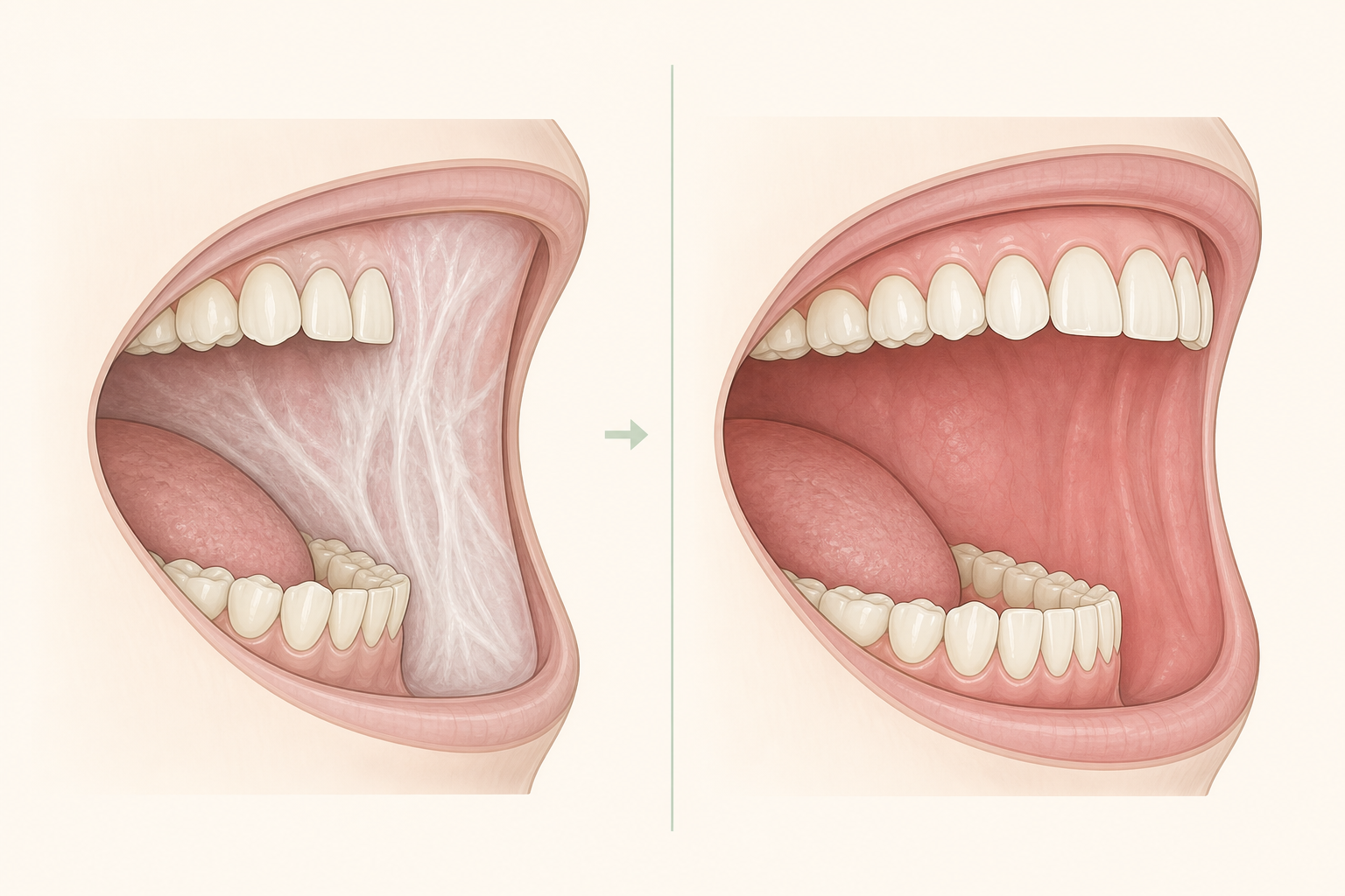 Illustrative diagram: Oral Submucous Fibrosis