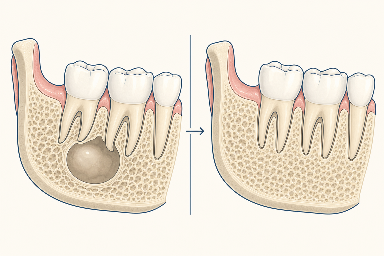 Illustrative diagram: Other Jaw Cyst
