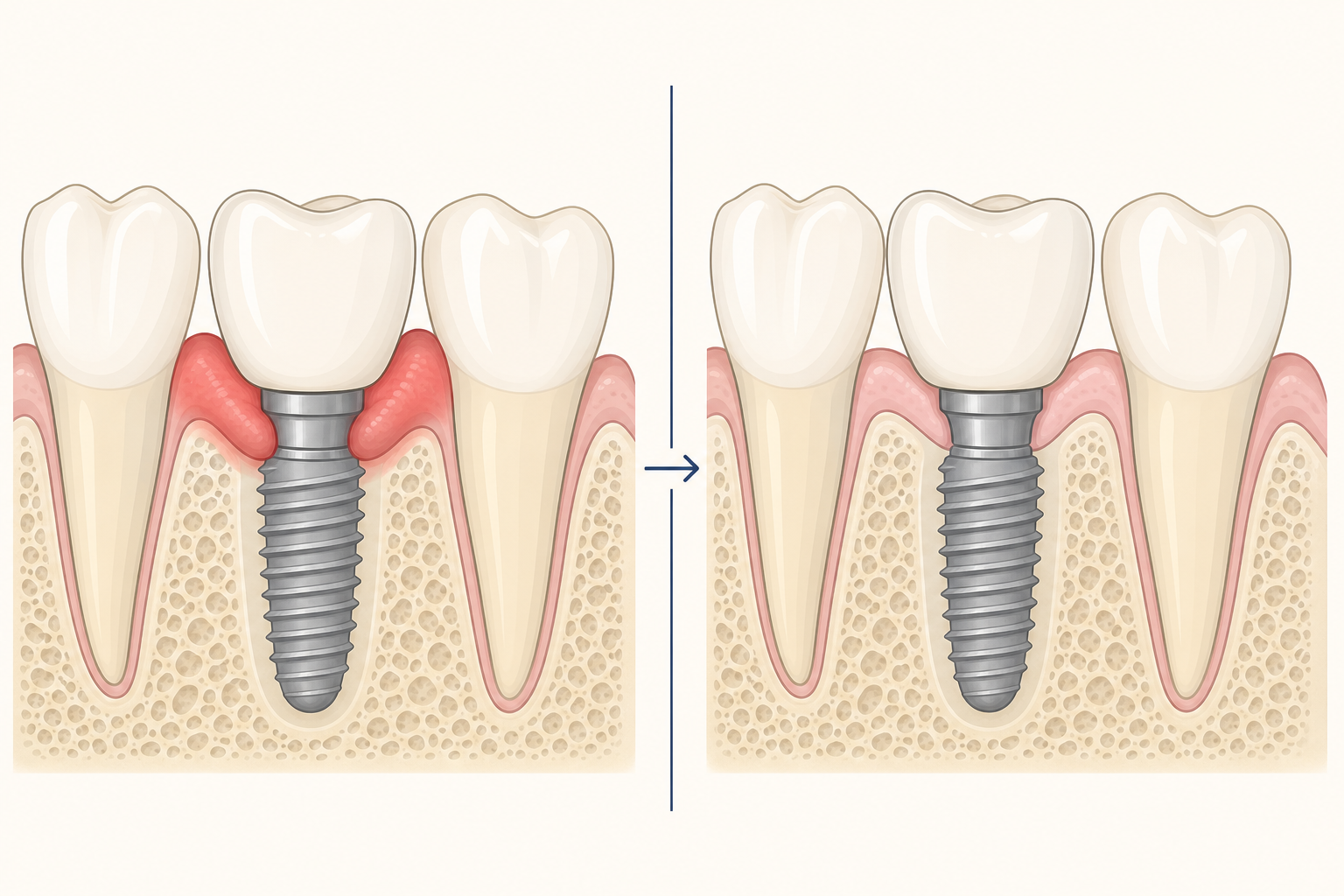 Illustrative diagram: Peri-Implant Mucositis