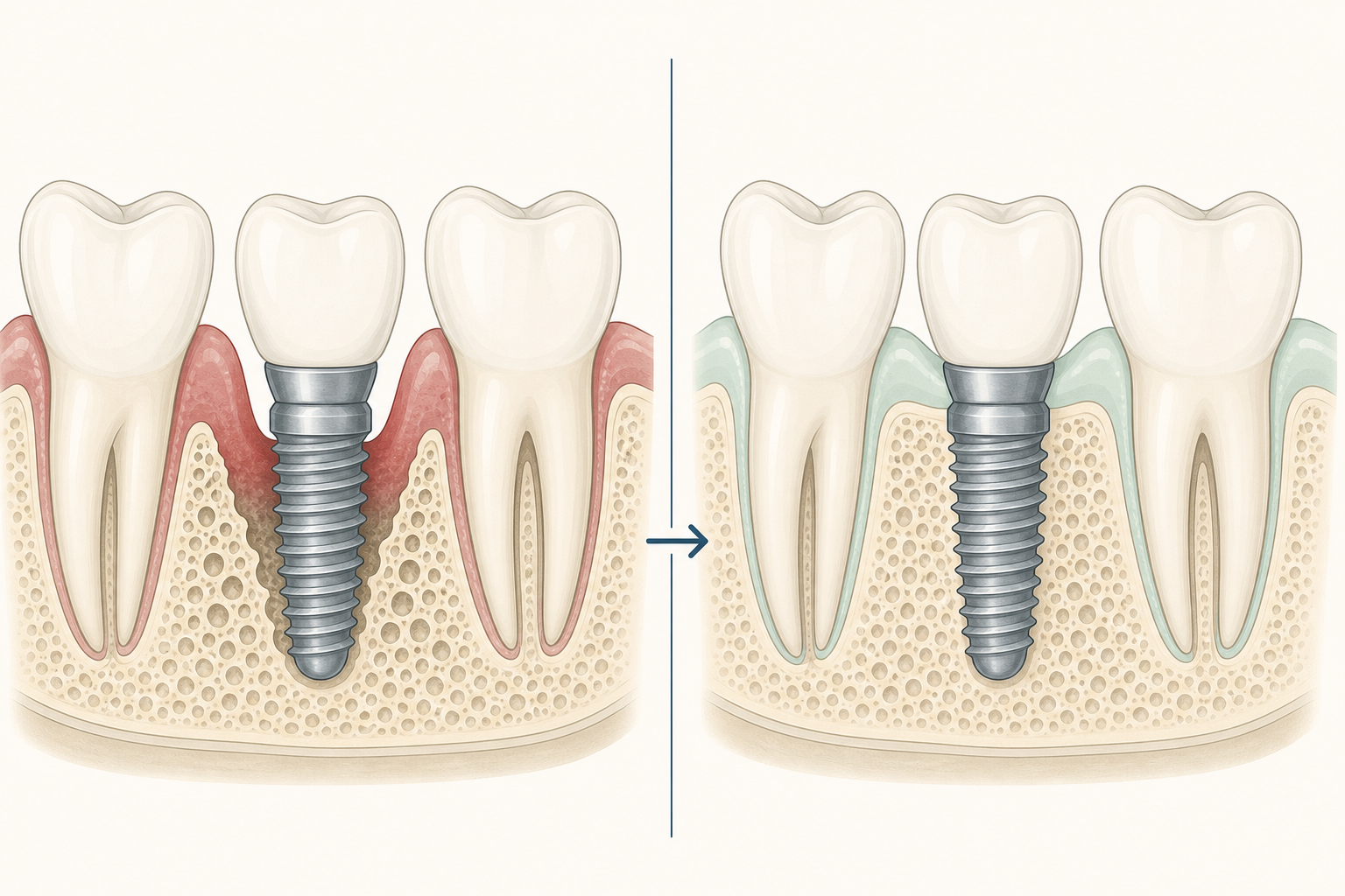 Illustrative diagram: Peri-Implantitis