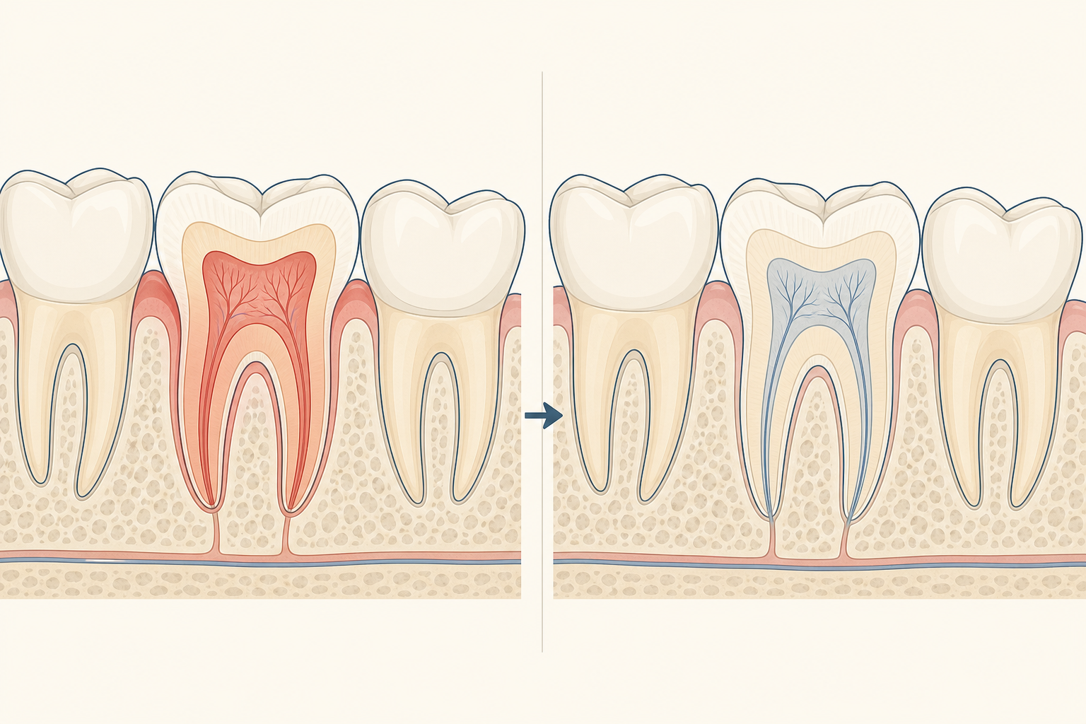 Illustrative diagram: Pulpitis