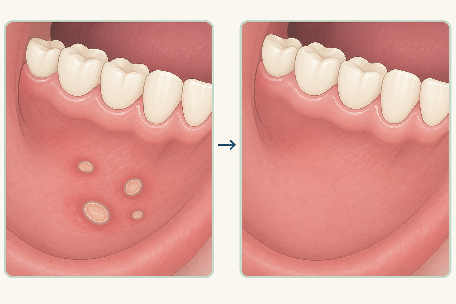 Illustrative diagram: Recurrent Aphthous Ulcers