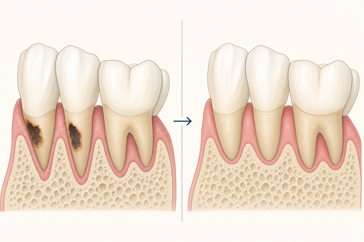 Illustrative diagram: Root Caries