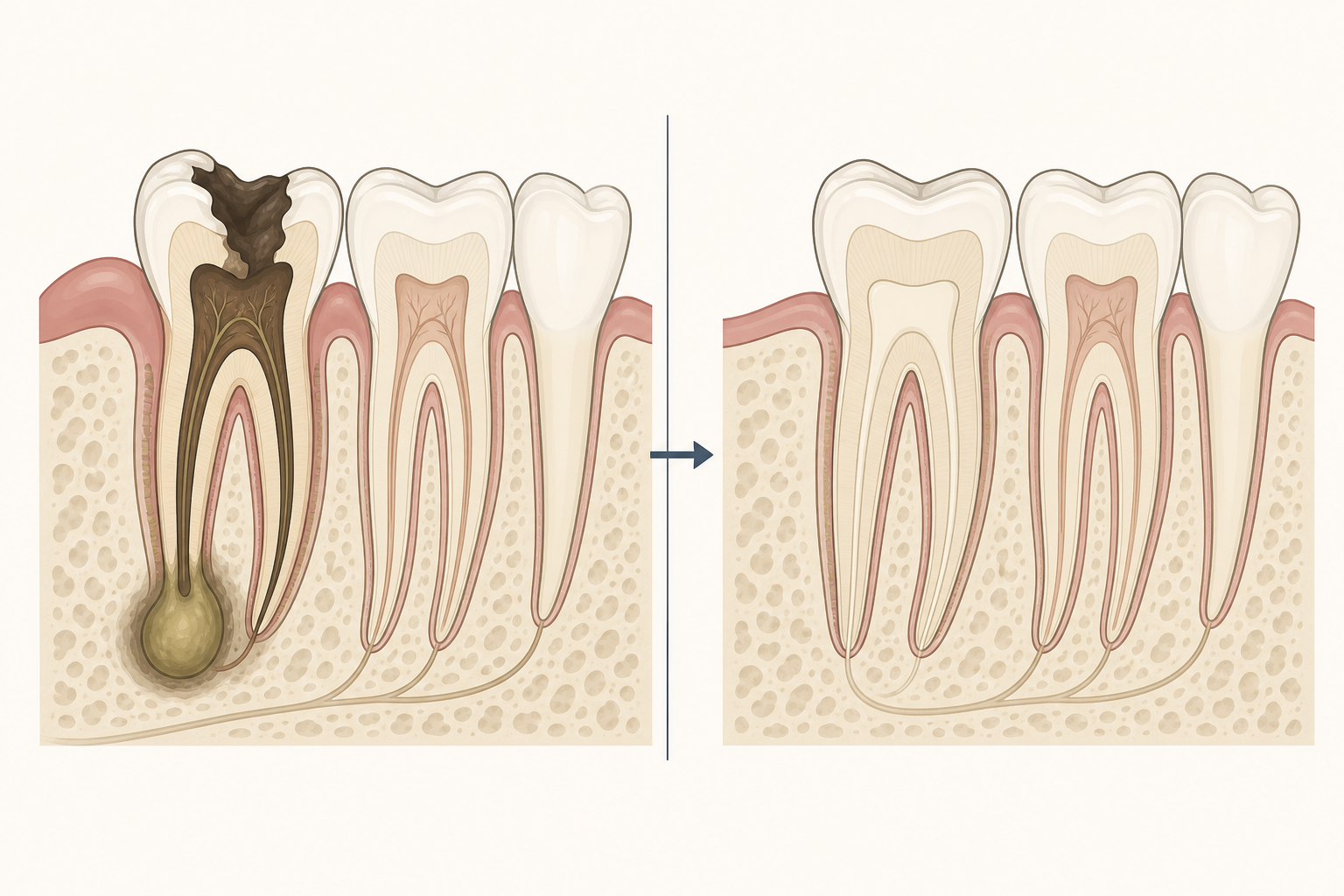 Illustrative diagram: Root Infection