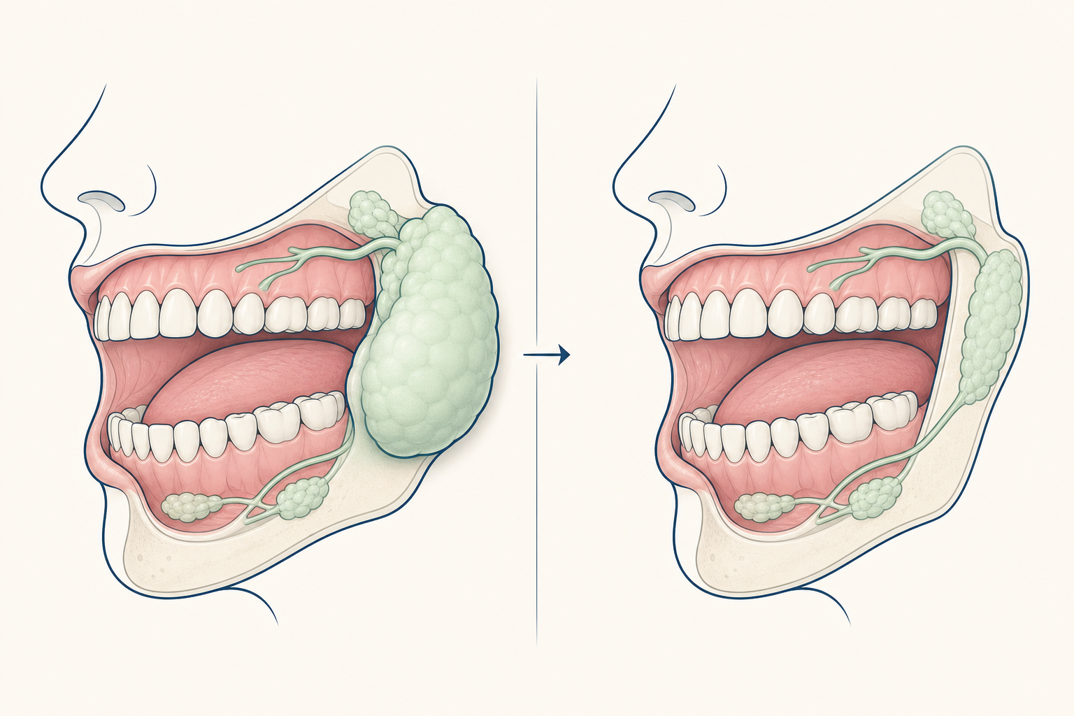 Illustrative diagram: Salivary Gland Enlargement